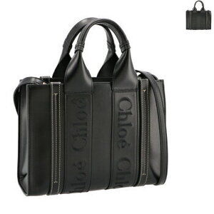 Chloe Woody Tote Leather Shoulder Bag Logo